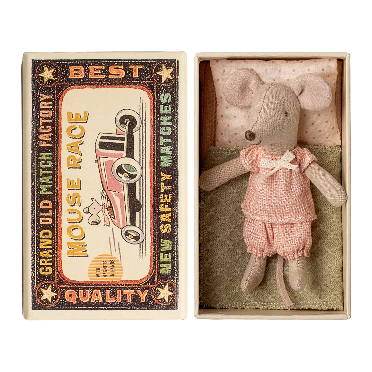 Little sister mouse in matchbox