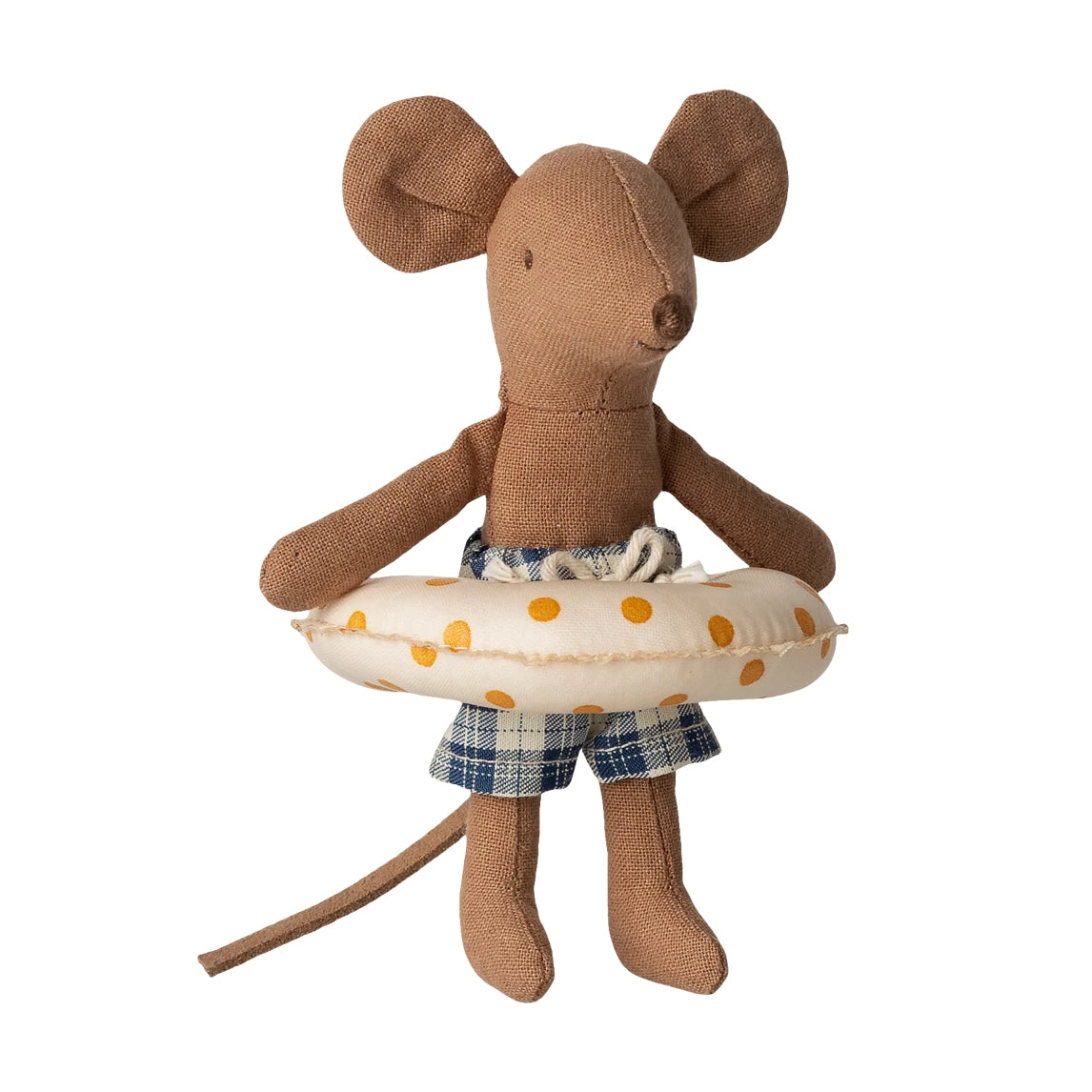 Beach mouse with float, Little brother - Yellow dots