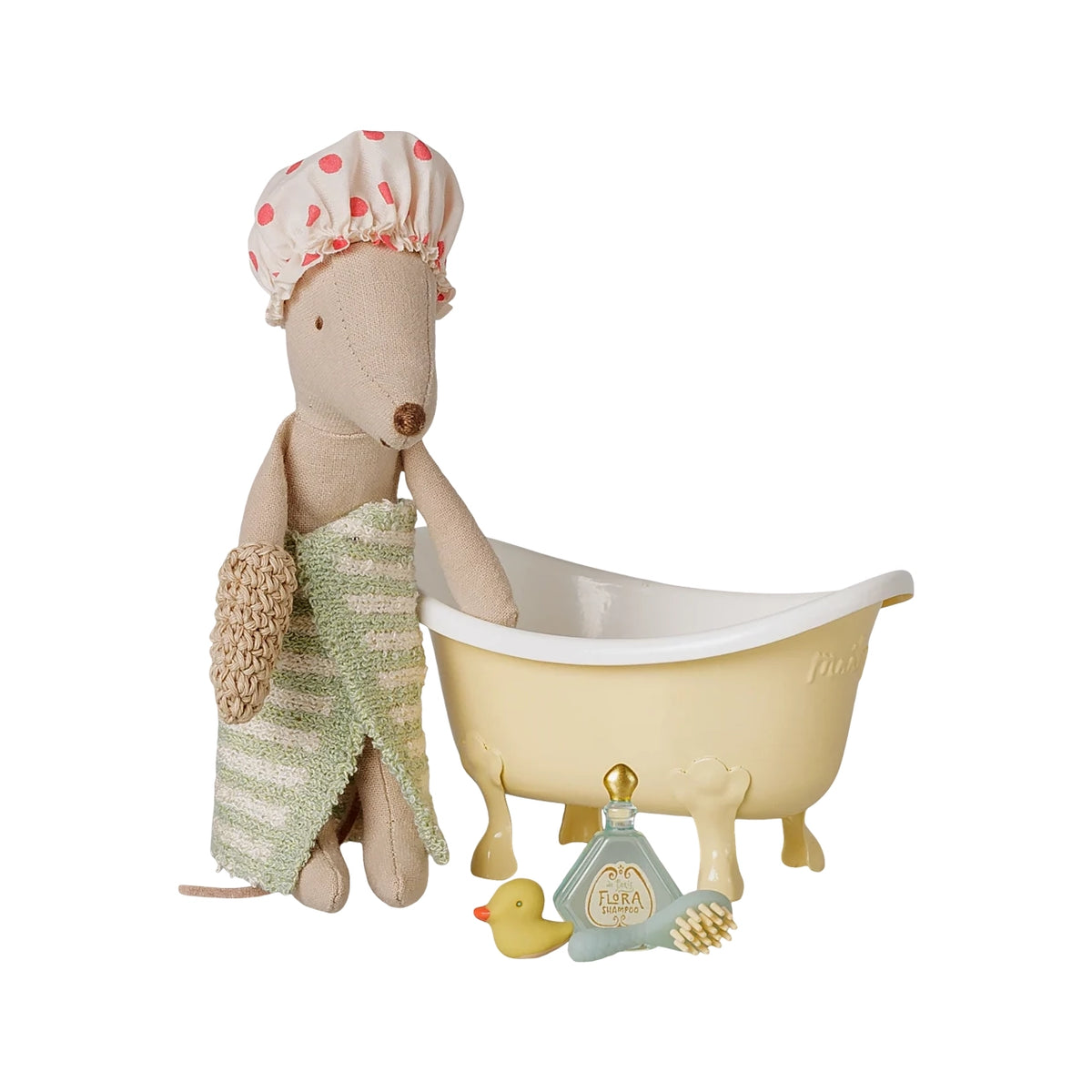 Badewannen-Set, Maus – Gelb