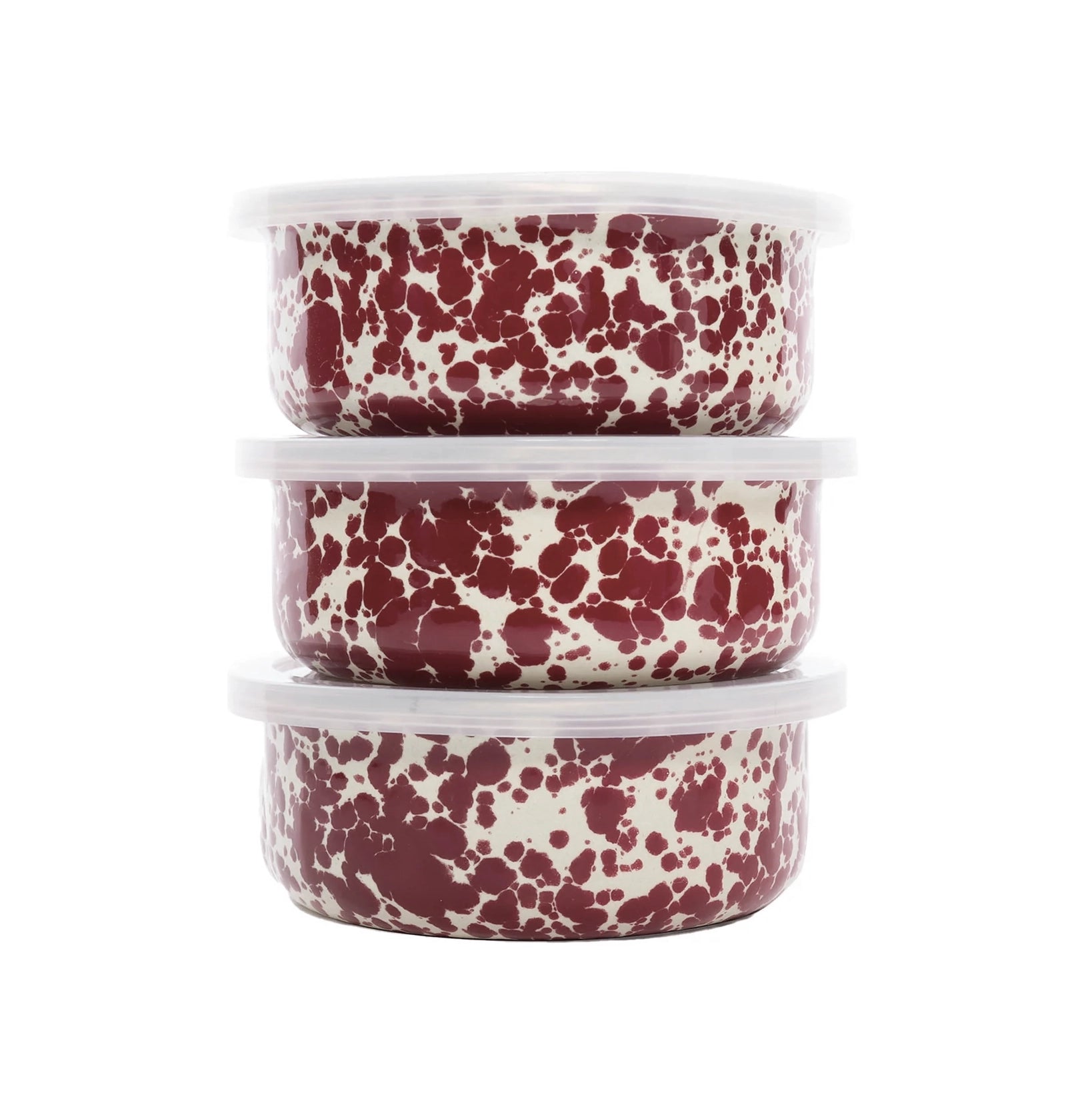 Lunch enamel bowl with lid (1 pisce)