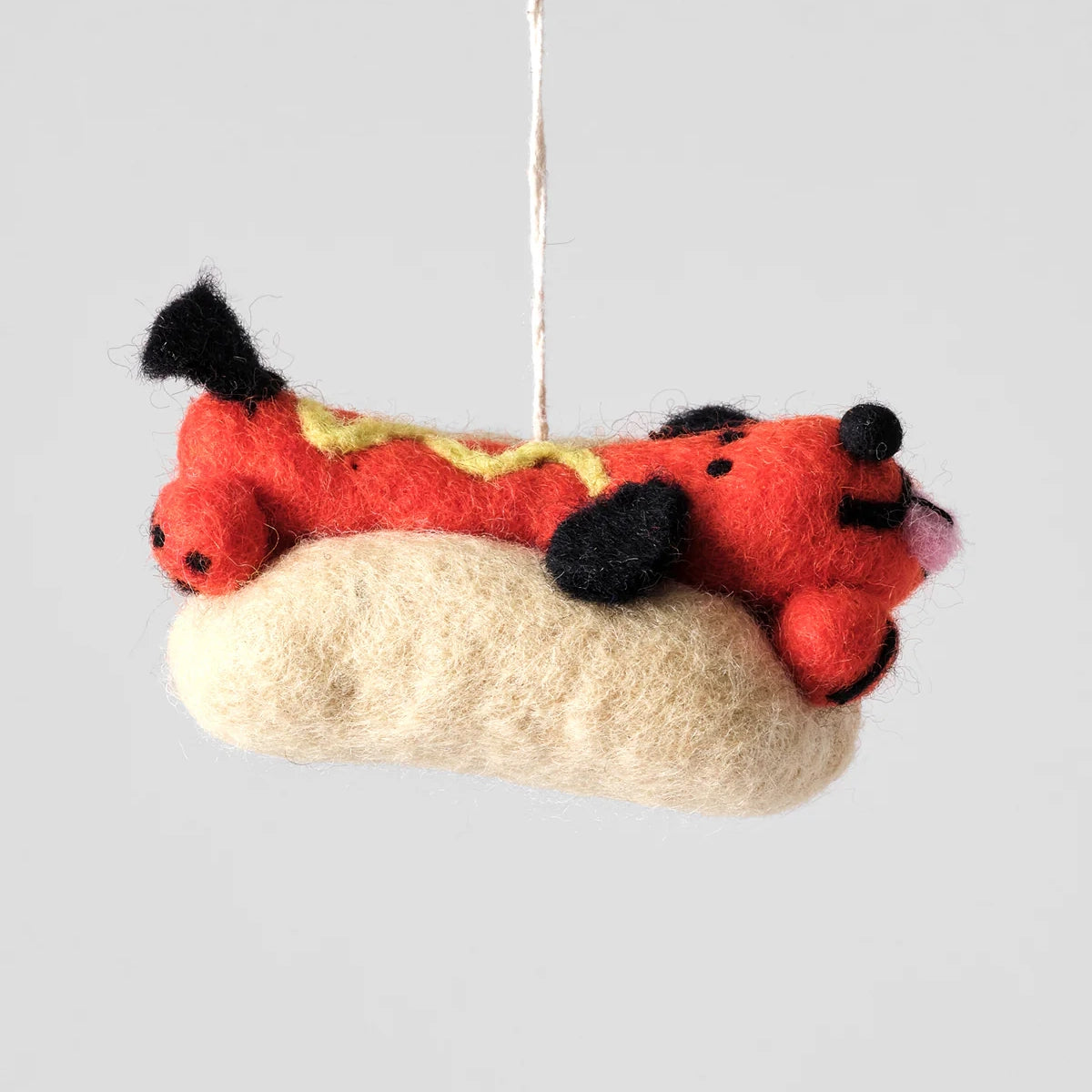 Frank, The Hotdog Dog Hanging Felt Ornament