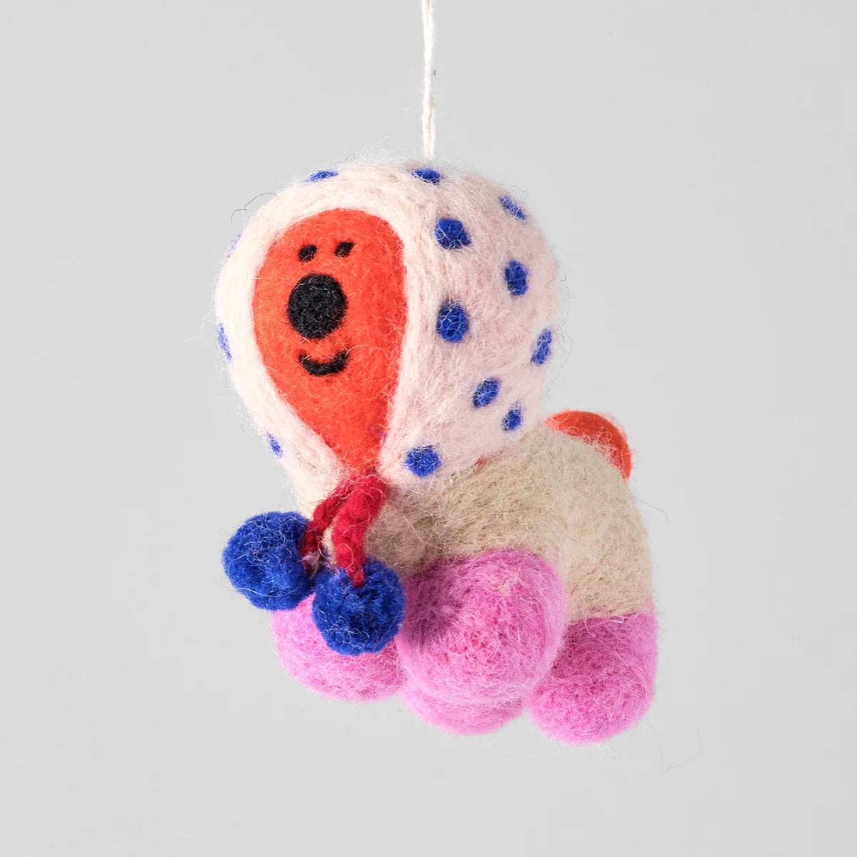 PomPom Pup Hanging Felt Ornament