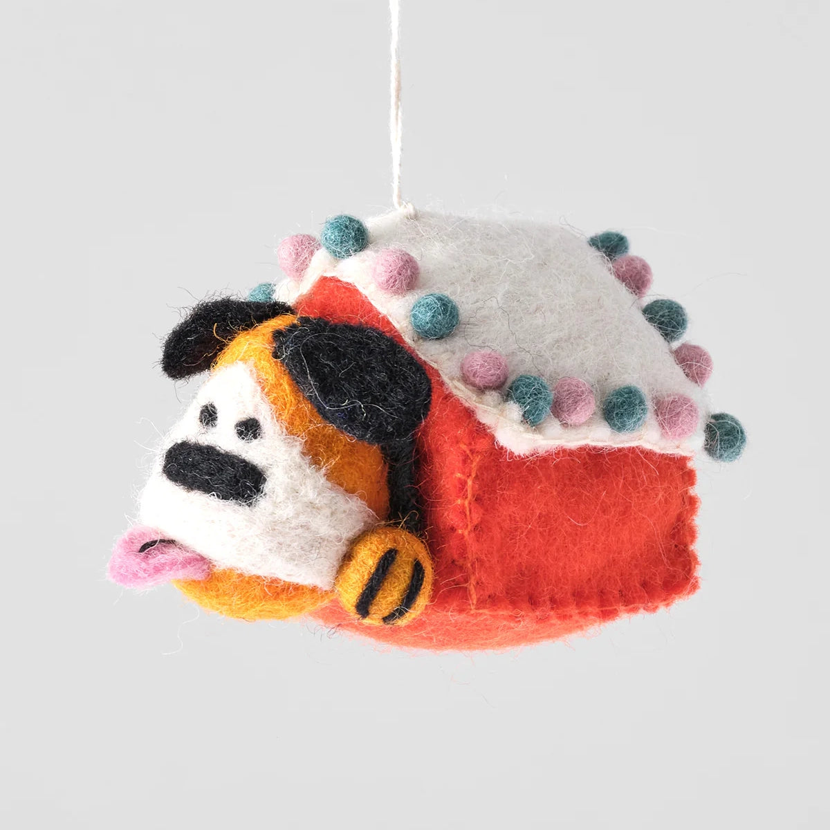 Roger, Dog in the Doghouse Hanging Felt Ornament