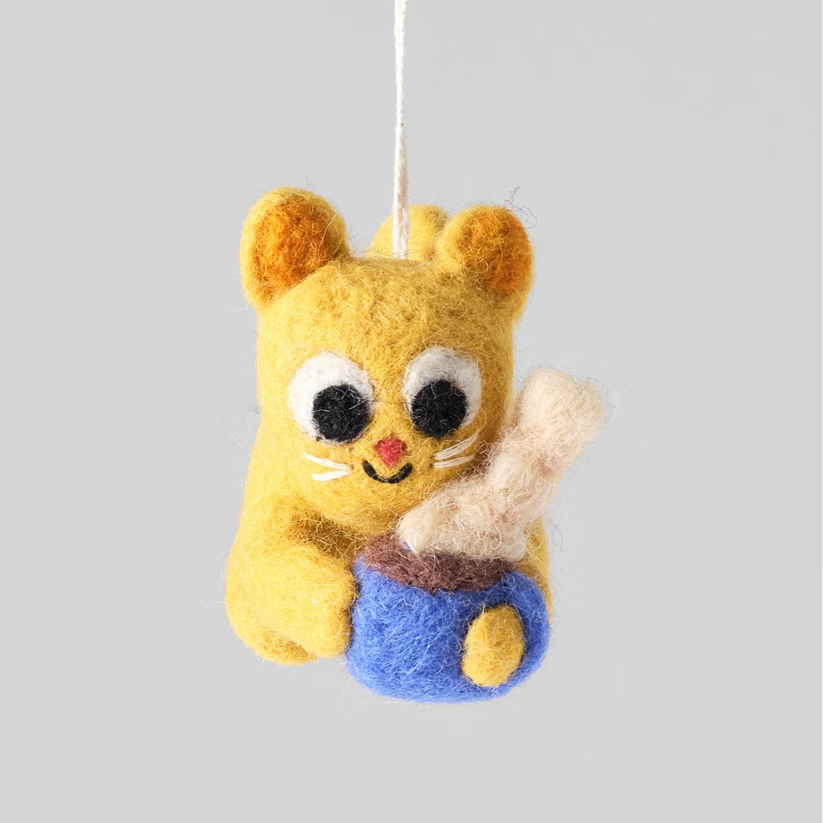 Chino, Cat and Mug Hanging Felt Ornament
