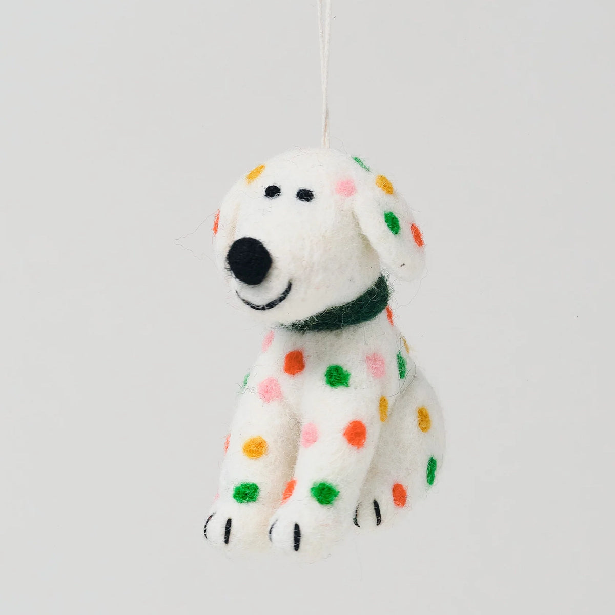 Chip, Coloured Spotty Dog Hanging Felt Ornament