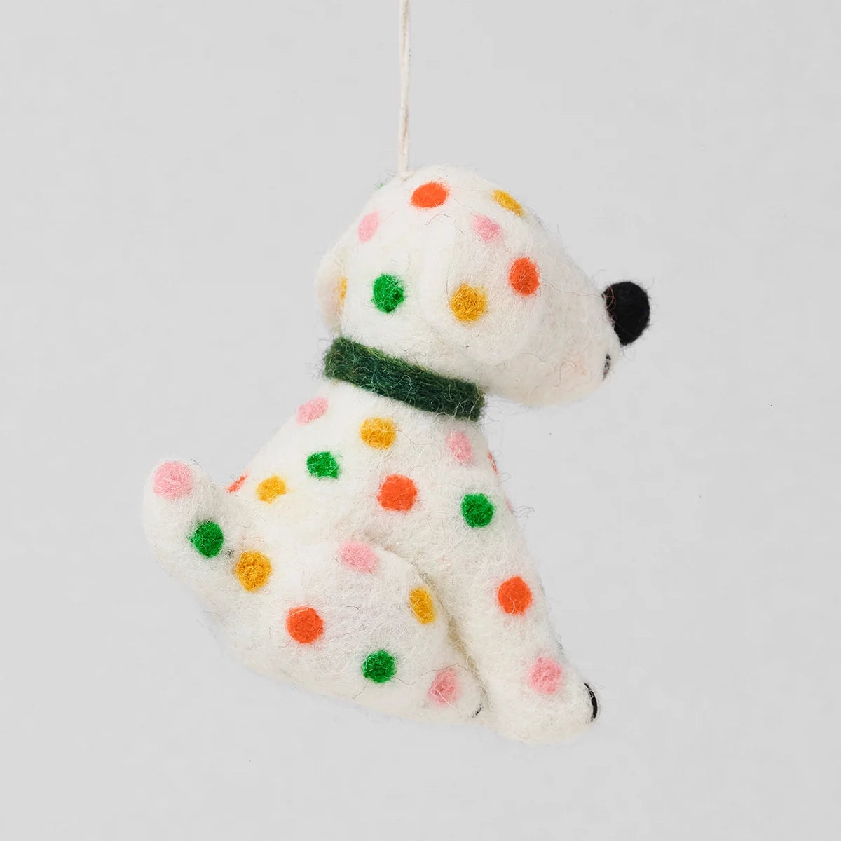 Chip, Coloured Spotty Dog Hanging Felt Ornament