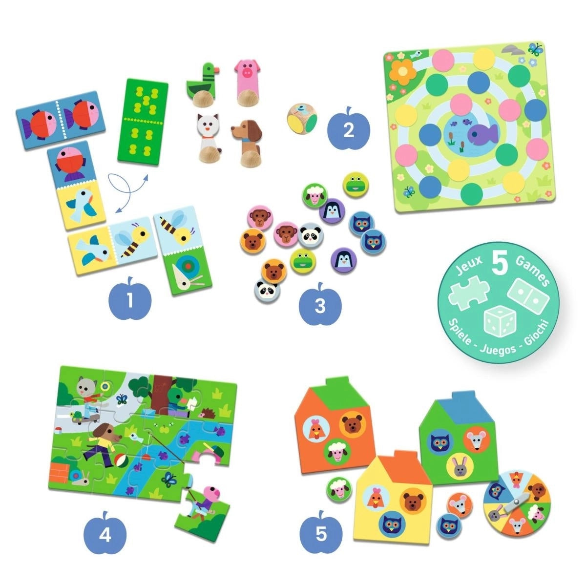 5 in 1 Educational Gamebox: On the Farm