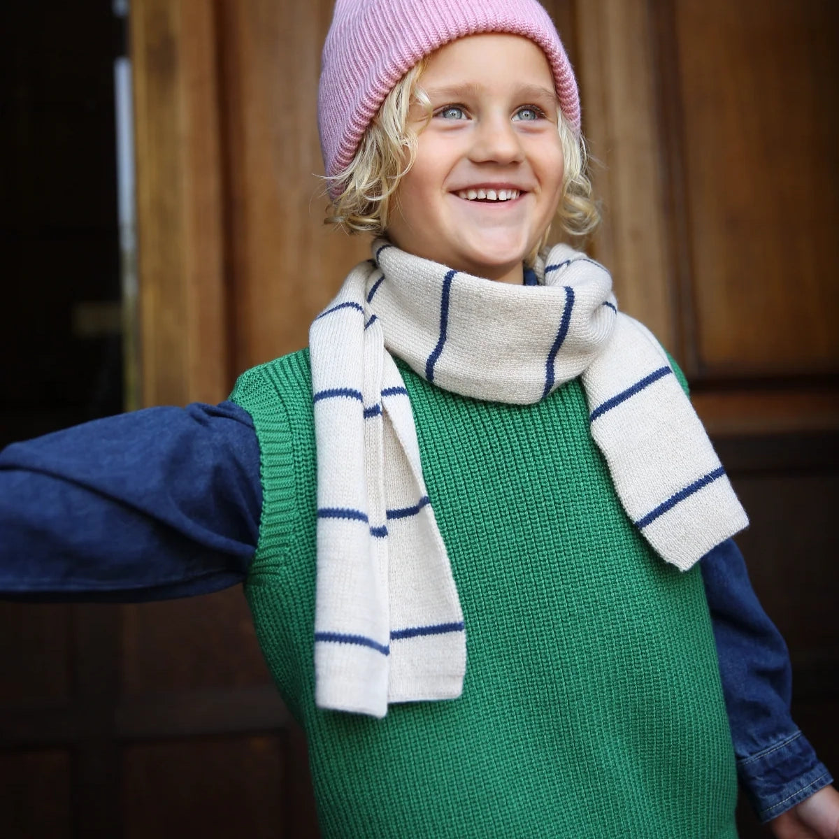 KIDS Harvey Merino Vest - Grass