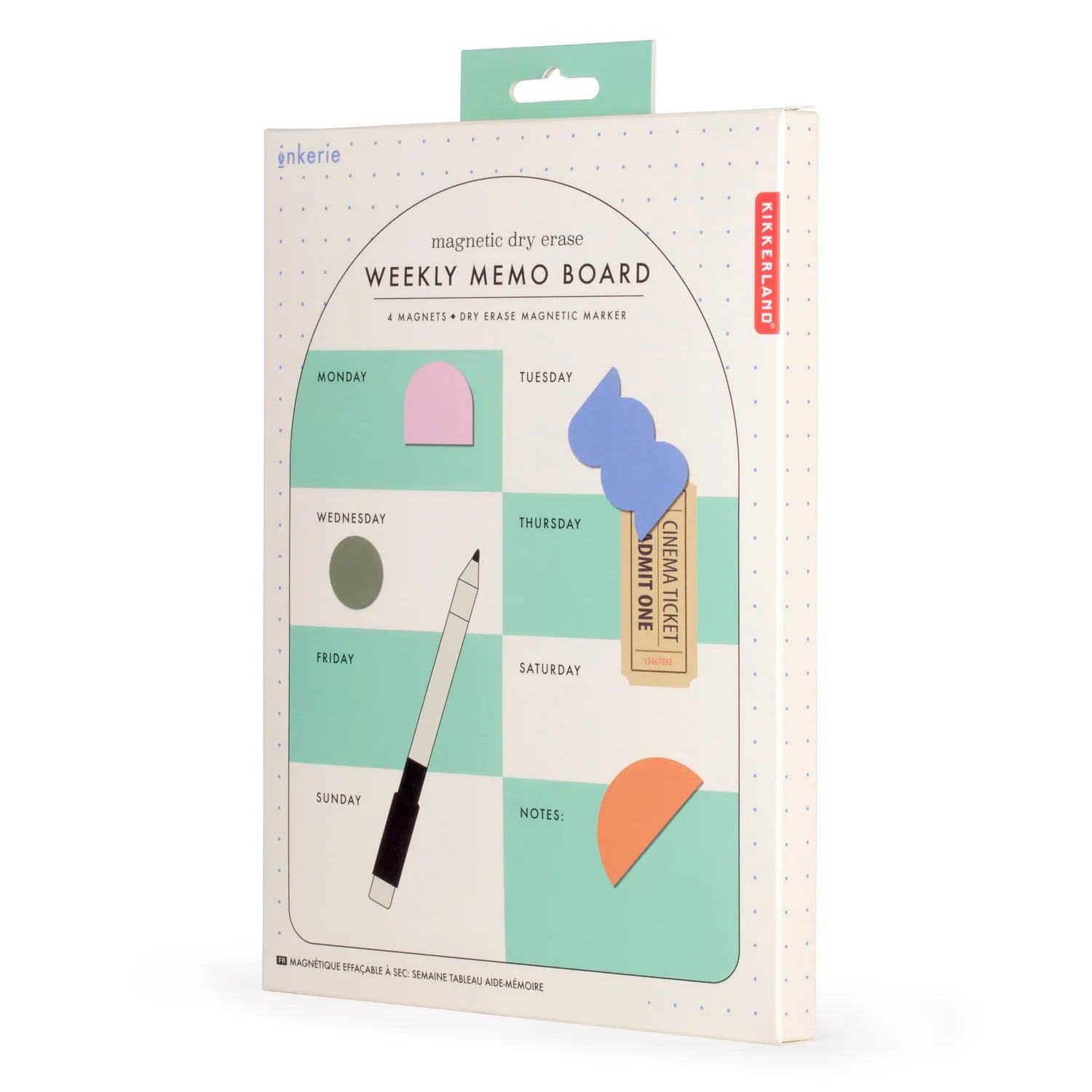 Magnetic Dry Erase Weekly Memo Board