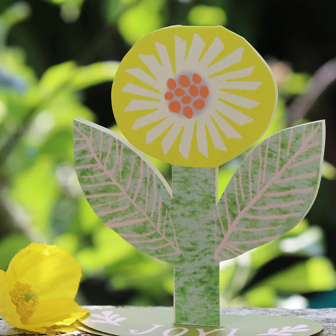 Joy Flower Stand-Up Card