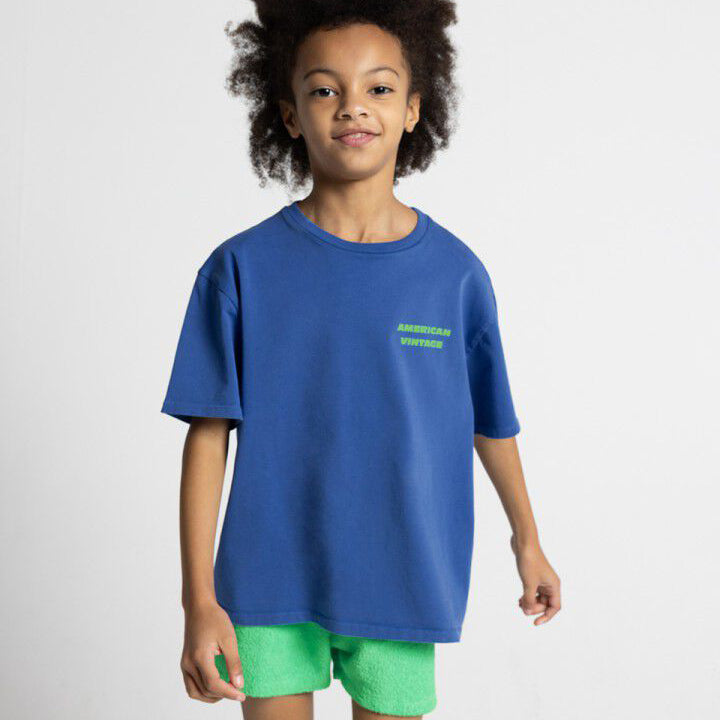 KID'S T-SHIRT FIZVALLEY - VINTAGE COBALT