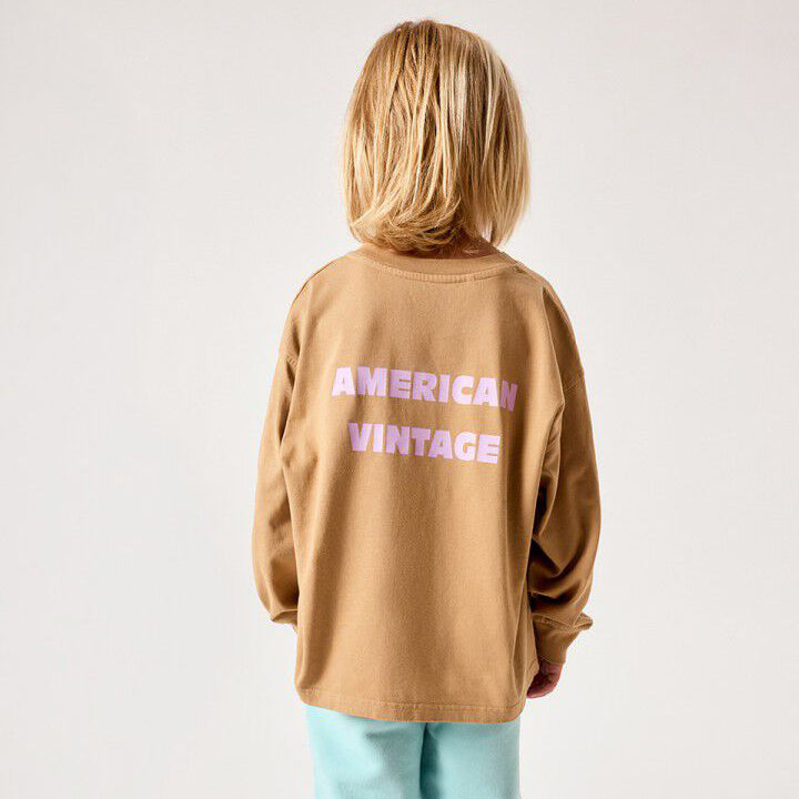 KID'S T-SHIRT FIZVALLEY - VINTAGE PEANUT BUTTER