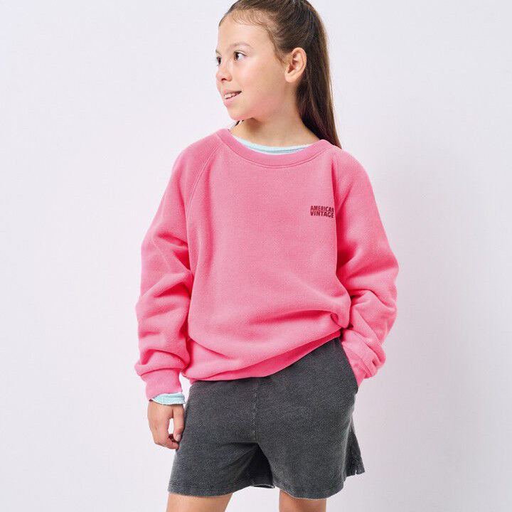 KID'S SWEATSHIRT IZUBIRD - FLUO PINK