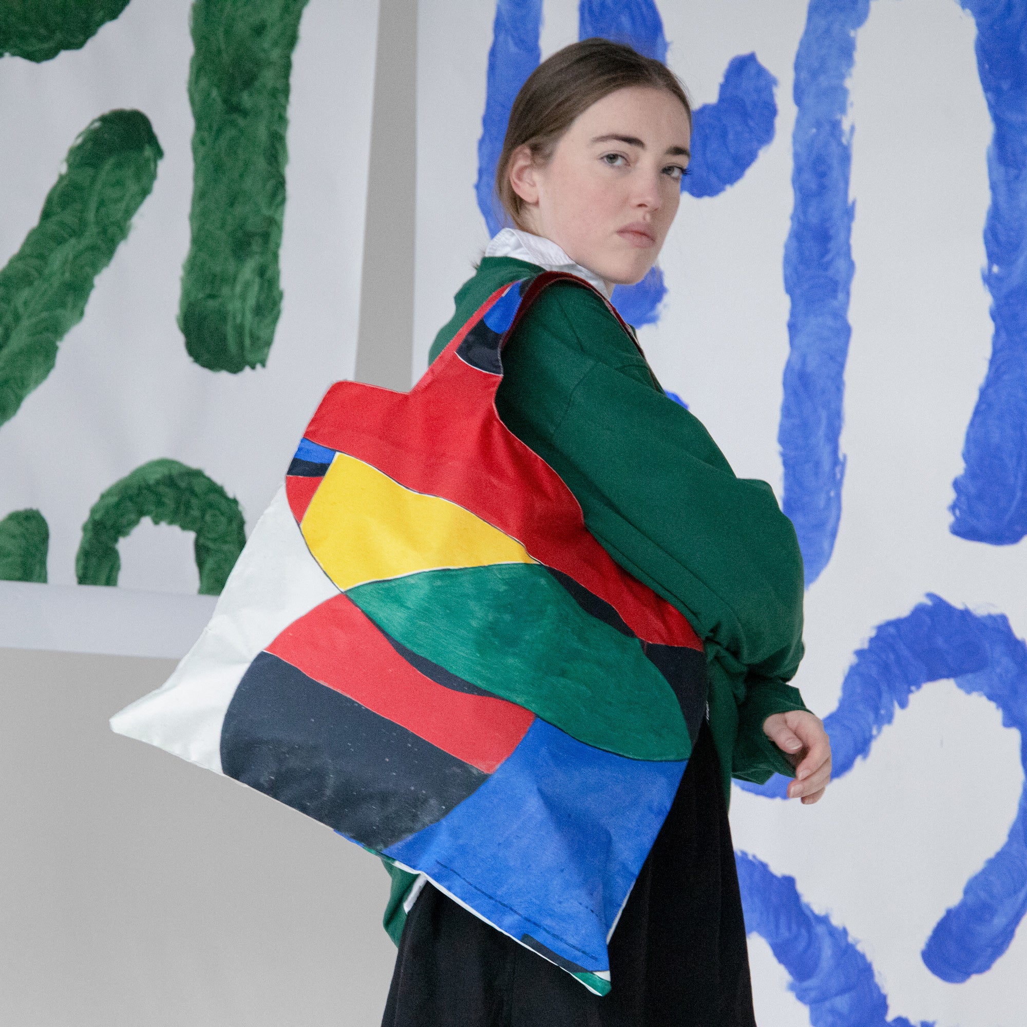 JOAN MIRO Woman Bird and Star Recycled Bag