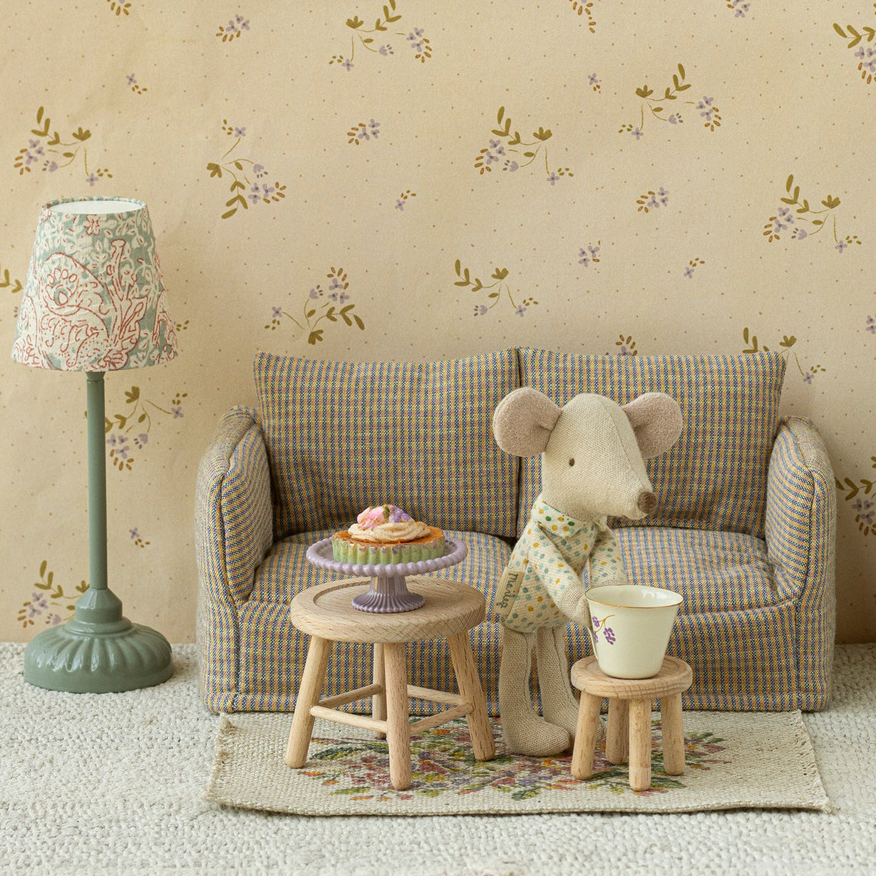 Vintage floor lamp, Mouse - Mint