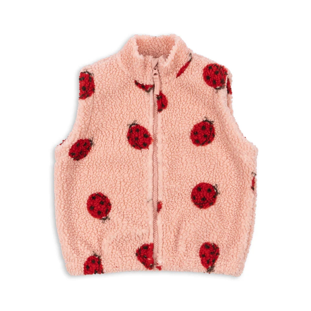 JODY TEDDY VEST - LADYBUG PINK