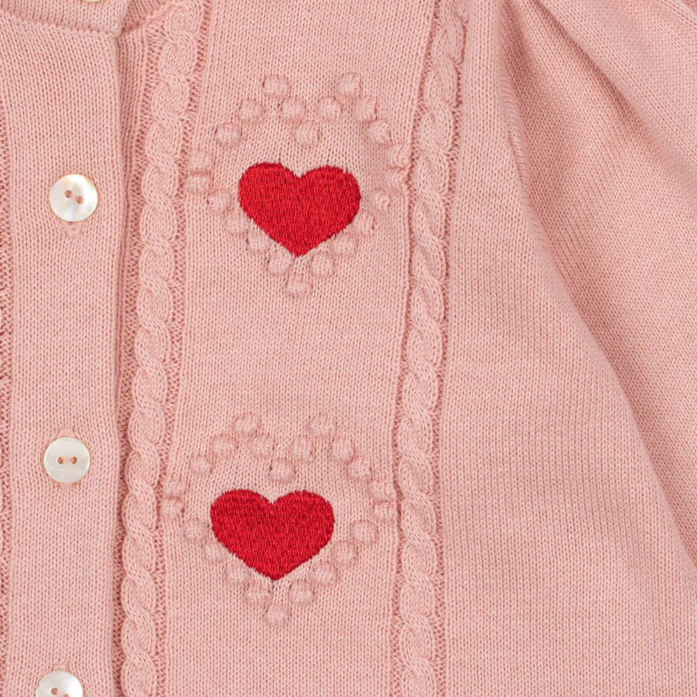 SOLEIL CARDIGAN - silver pink