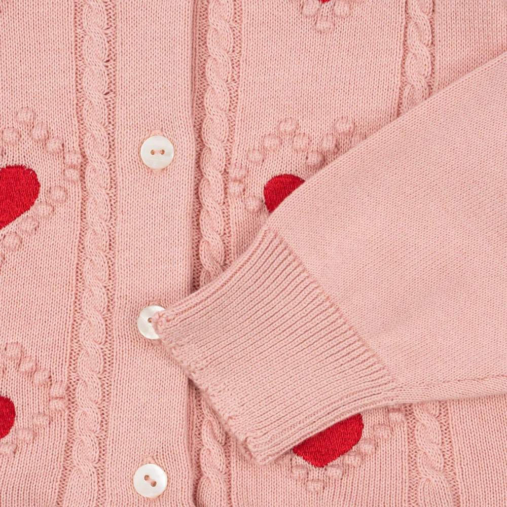 SOLEIL CARDIGAN - silver pink
