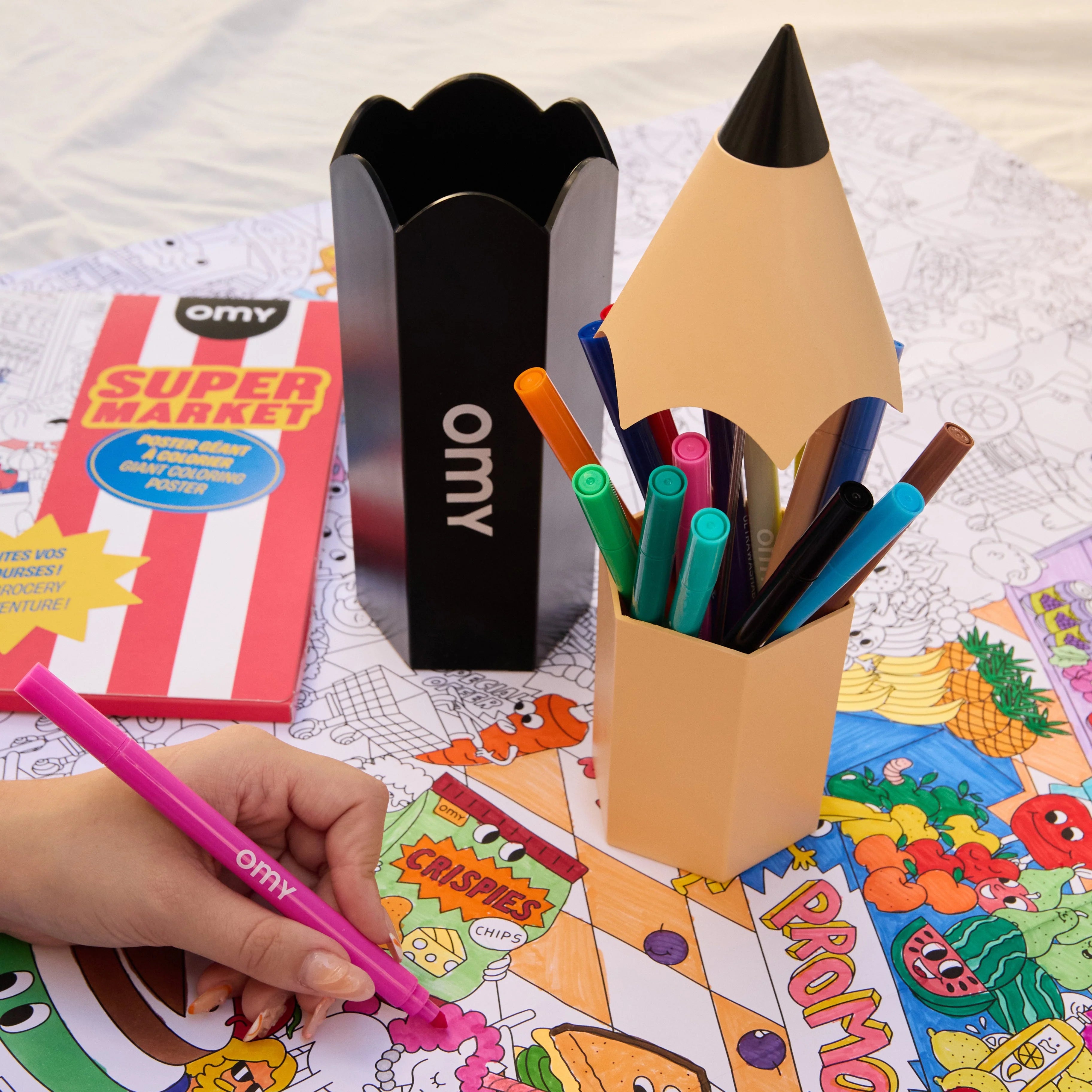PENCIL BOX BLACK - Giant pencil holder