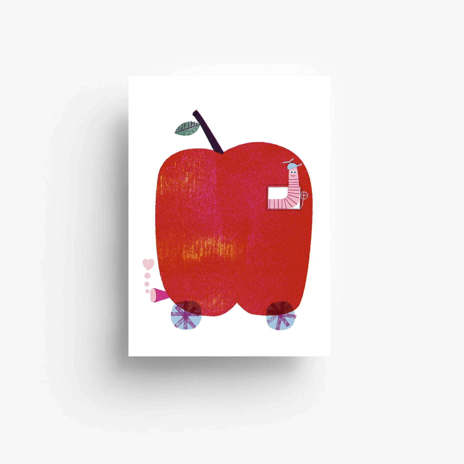 Postcard - Apple ride