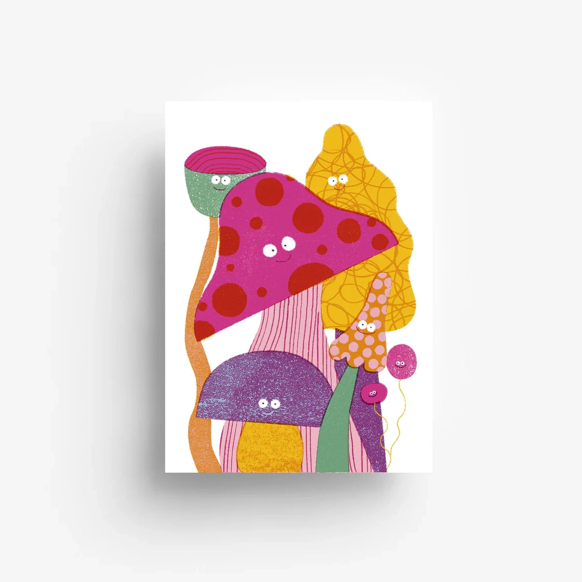 Postcard - Happy Mushrooms