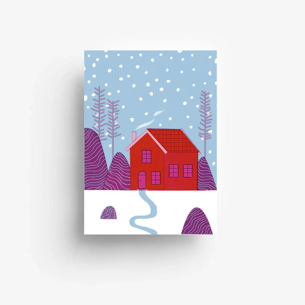 Postcard - Winter House