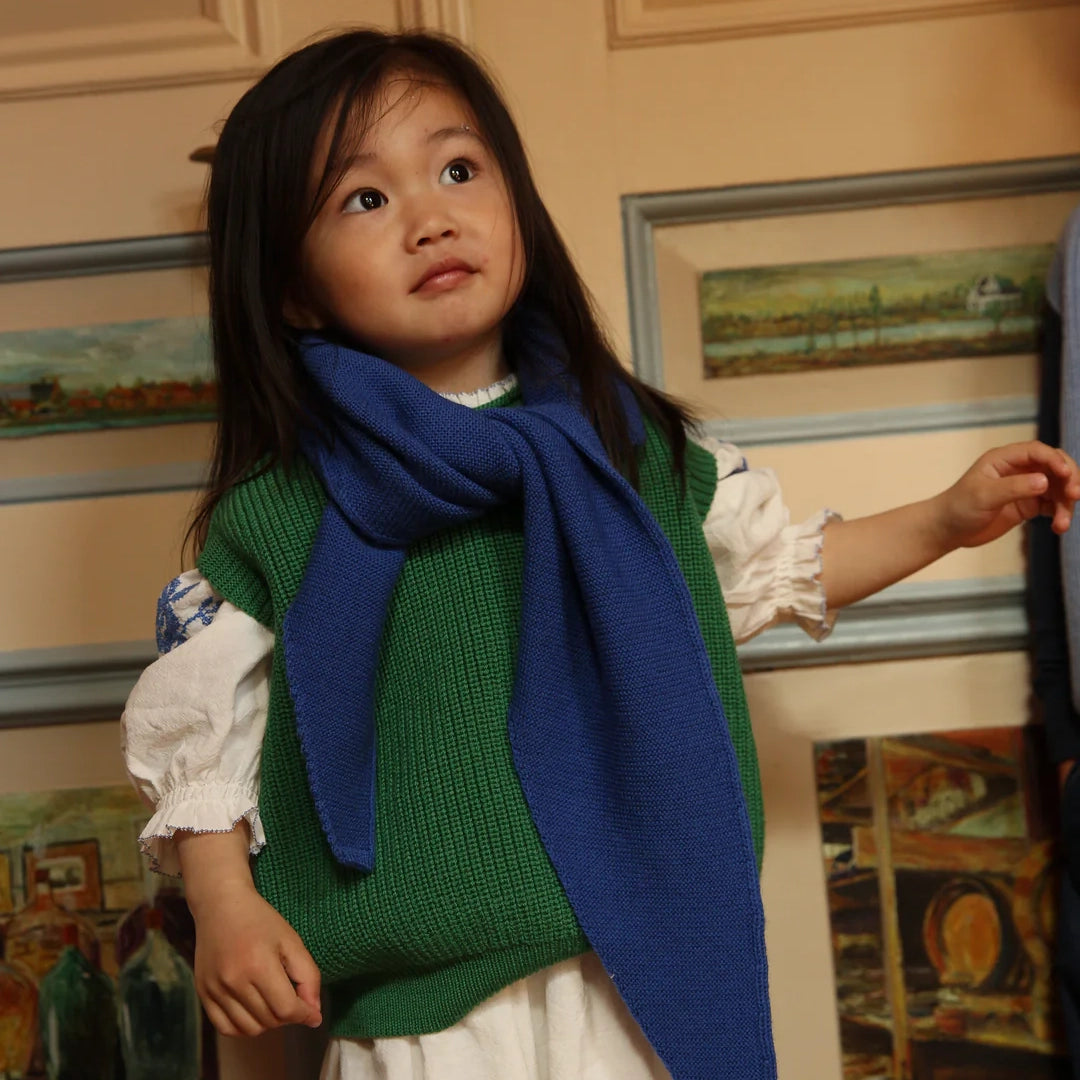 Josephina Triangle scarf - Cobalt blue