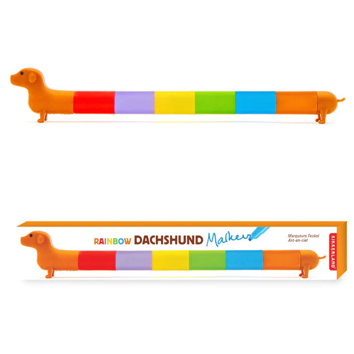Rainbow Dachshund Markers