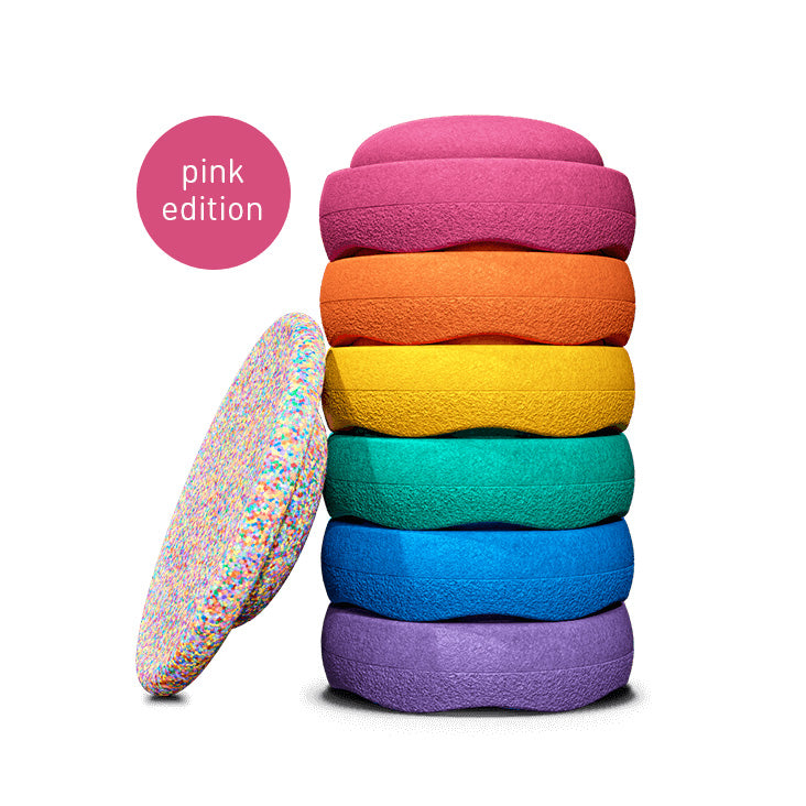Stapelstein® Pastel Confetti Rainbow Set - CLASSIC (Pink Edition)