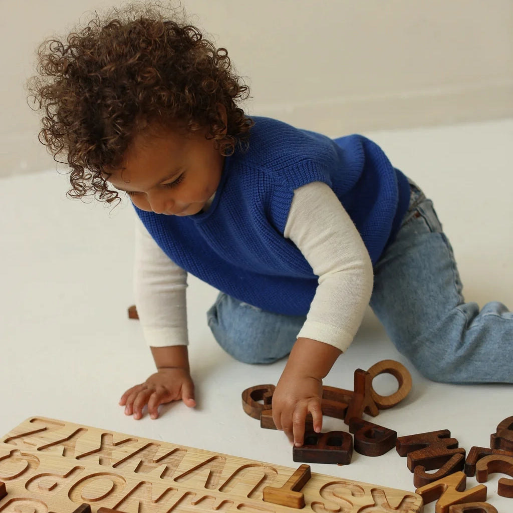 KIDS Harvey Merinoweste - Cobalt Blau