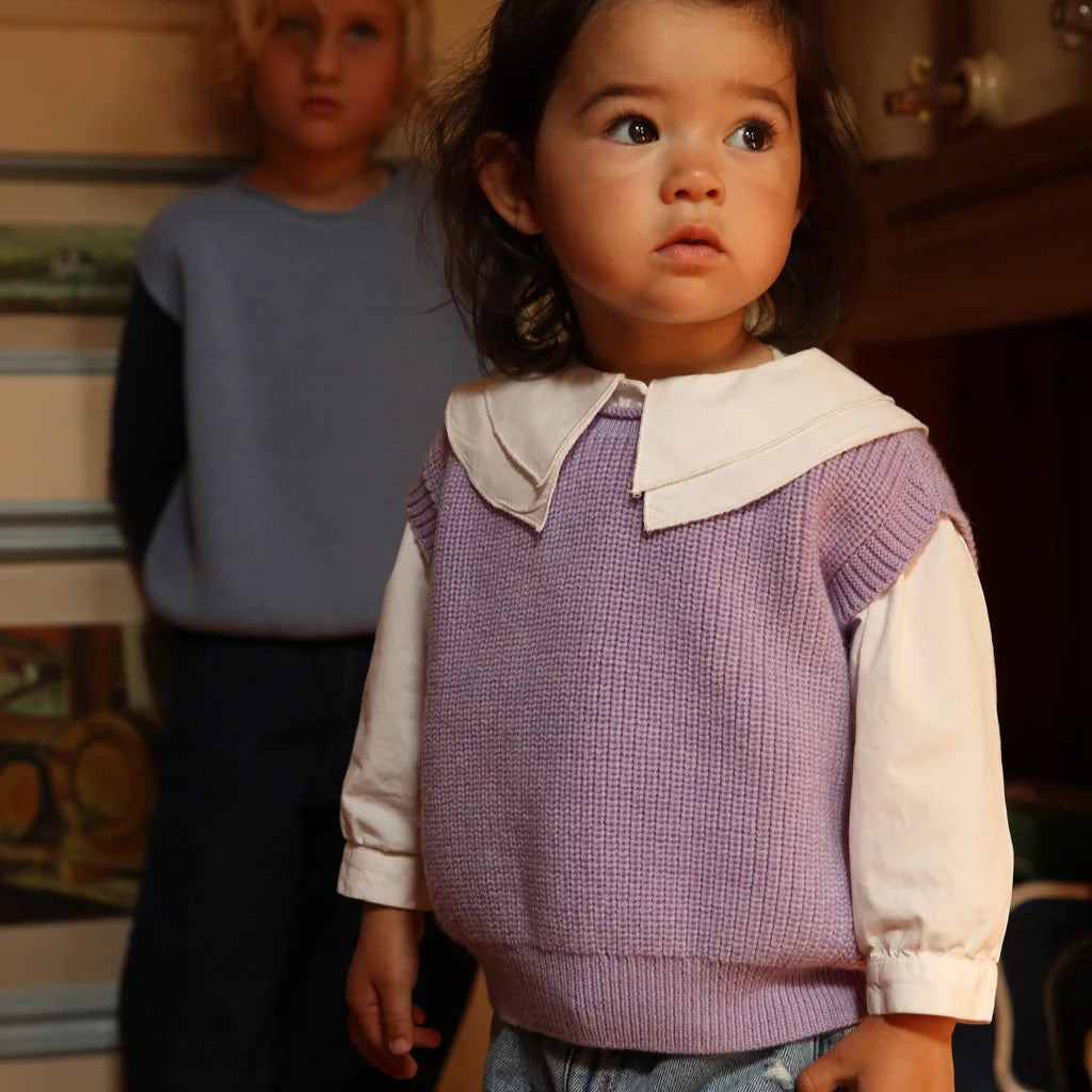 KIDS Harvey Merino Vest - Lilac