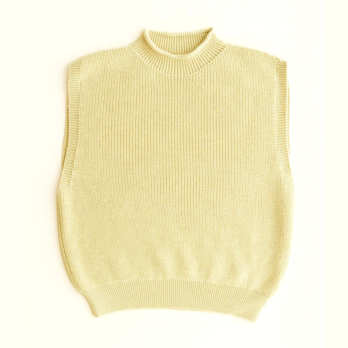 Fine italian Merino Vest - Light Yellow