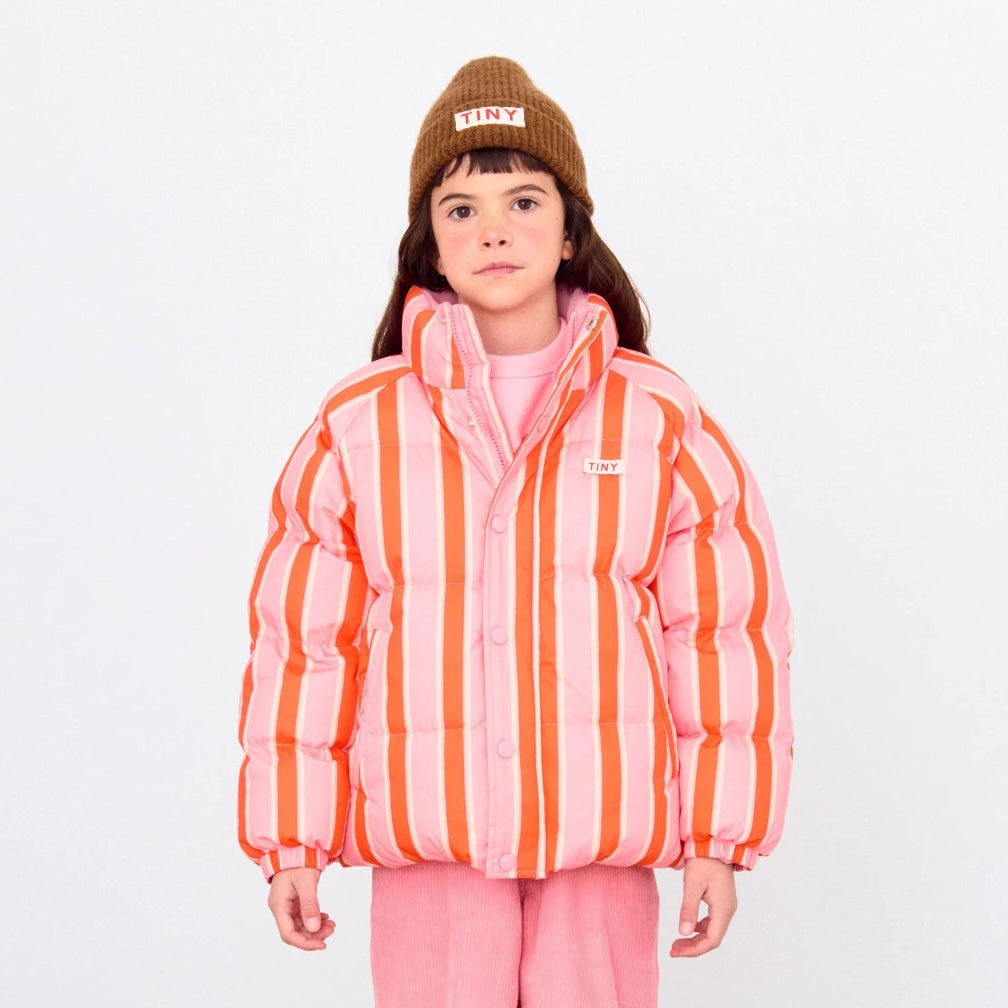 RETRO STRIPES SHORT PADDED JACKET