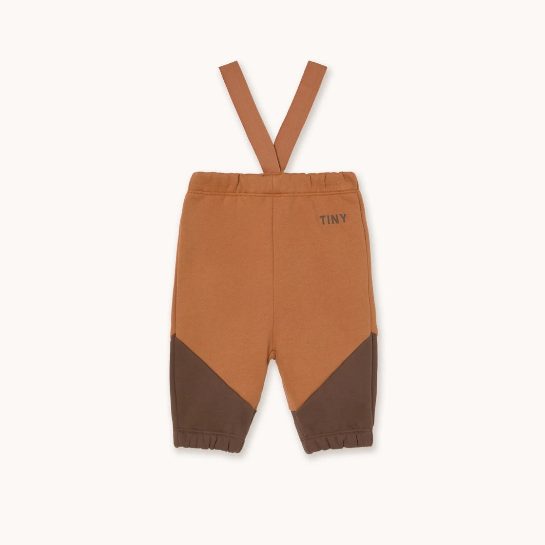 TINY COLOR BLOCK BABY SWEATPANT - LIGHT BROWN