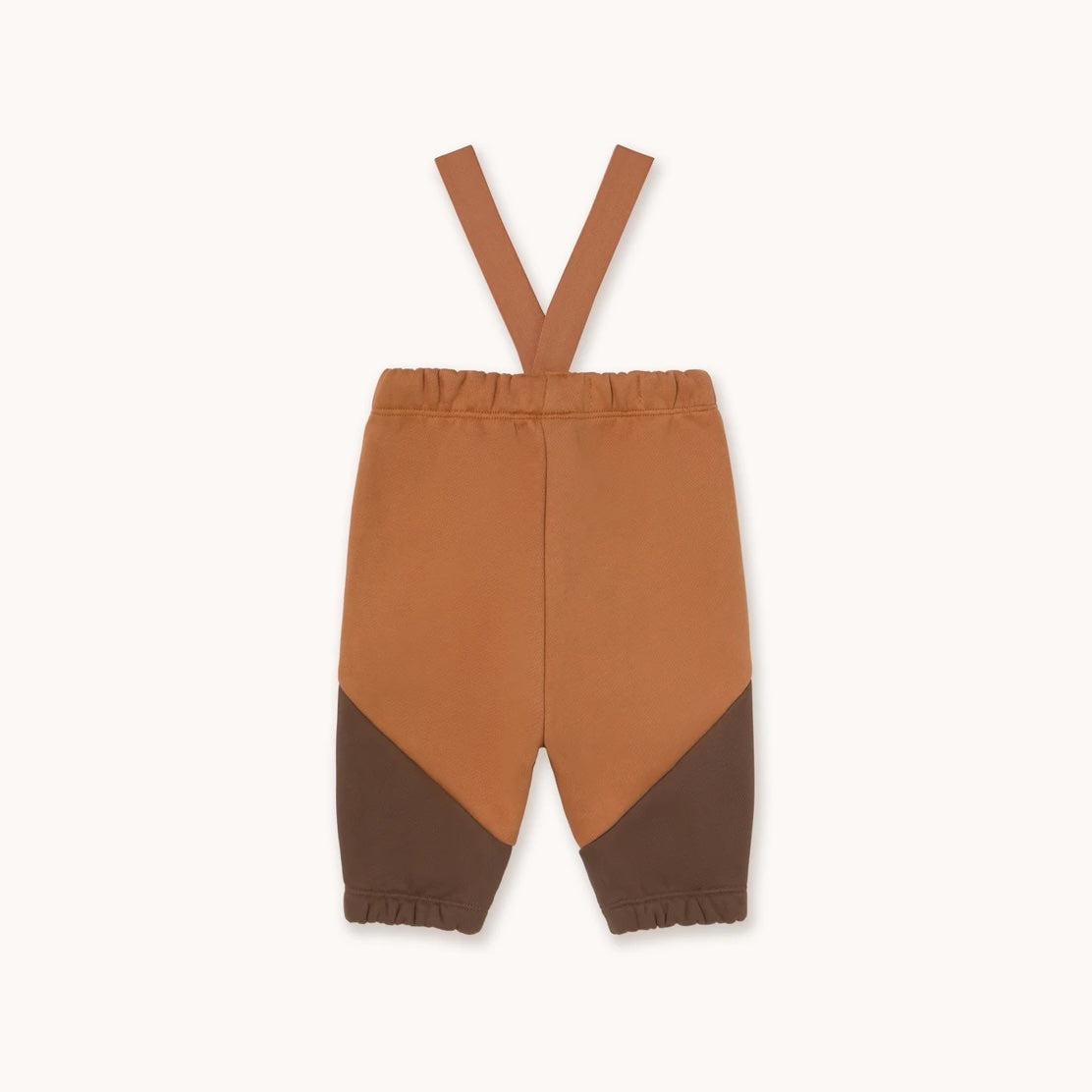 TINY COLOR BLOCK BABY SWEATPANT - LIGHT BROWN
