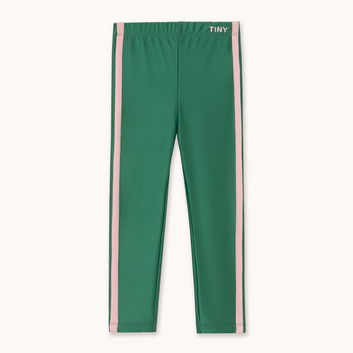 TINY LOGO SHINY LEGGINGS - GREEN