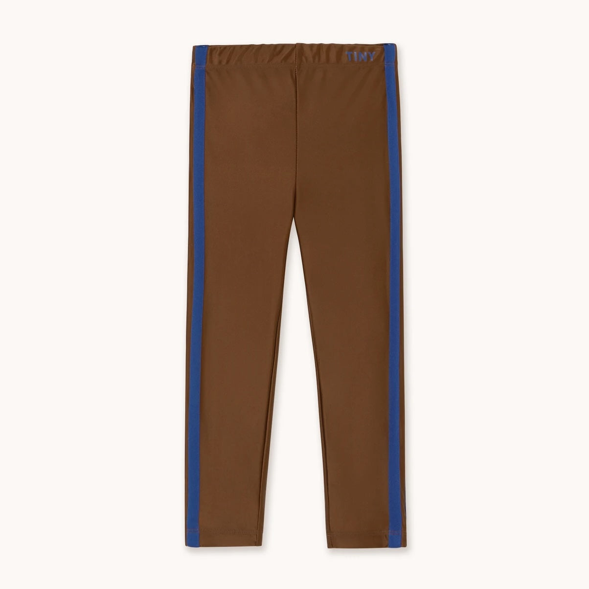 TINY LOGO SHINY LEGGINGS - CHESTNUT