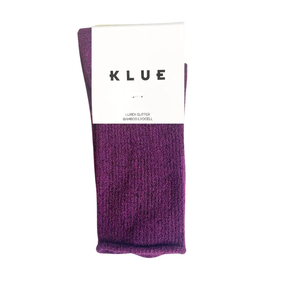 Glitter Lurex Socks - Purple