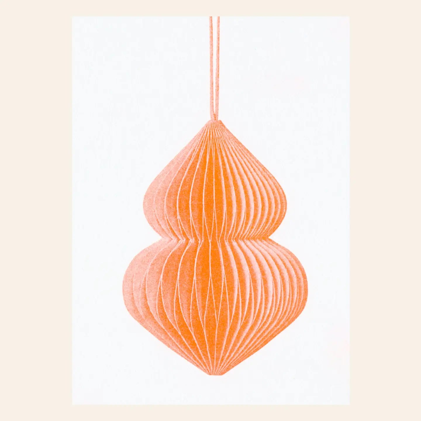 Jewelry Orange Postcard with Riso Print