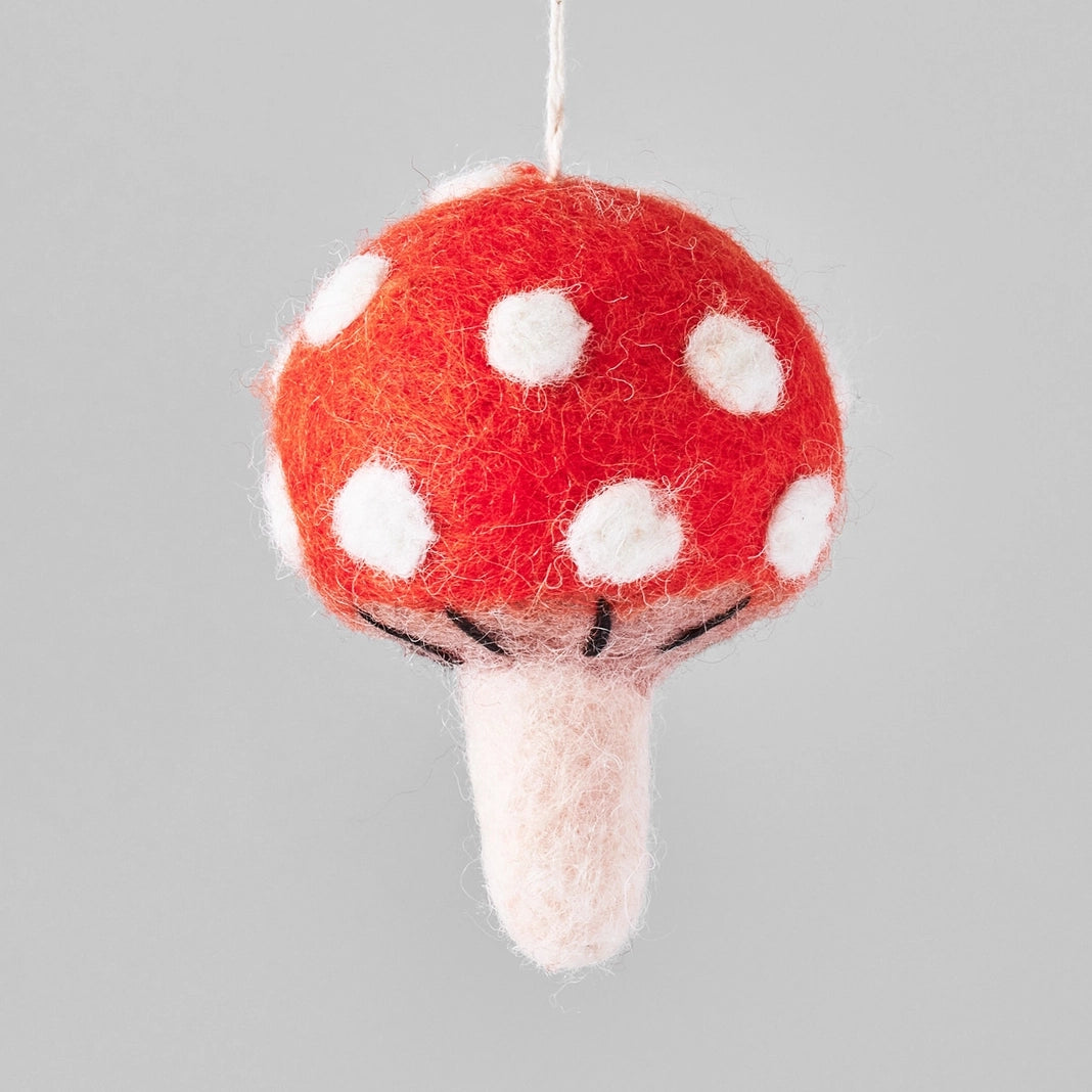 Mushroom Hanging Felt Ornament