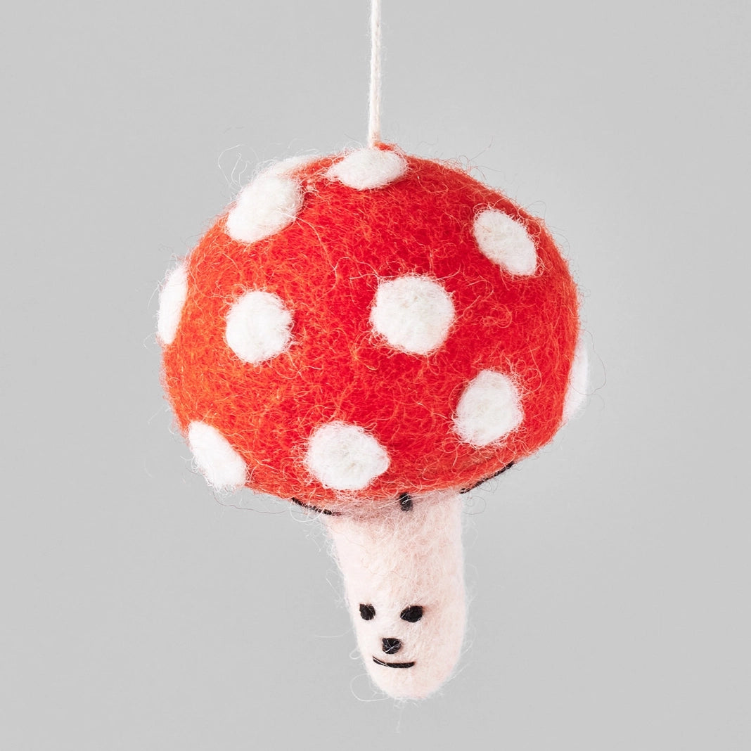 Mushroom Hanging Felt Ornament