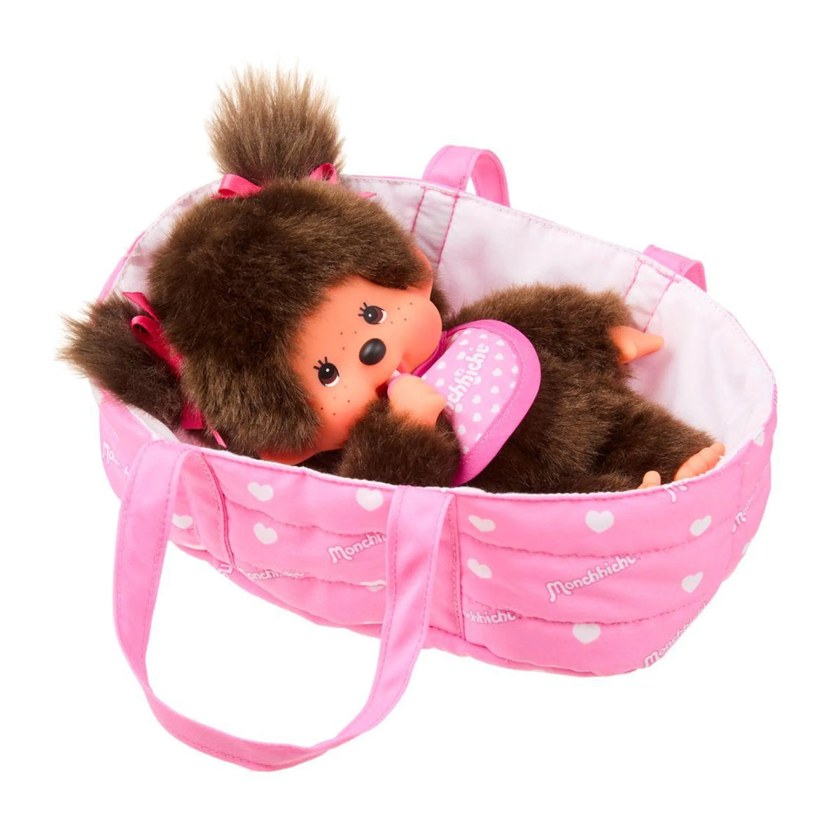 Monchhichi Girl with Cot
