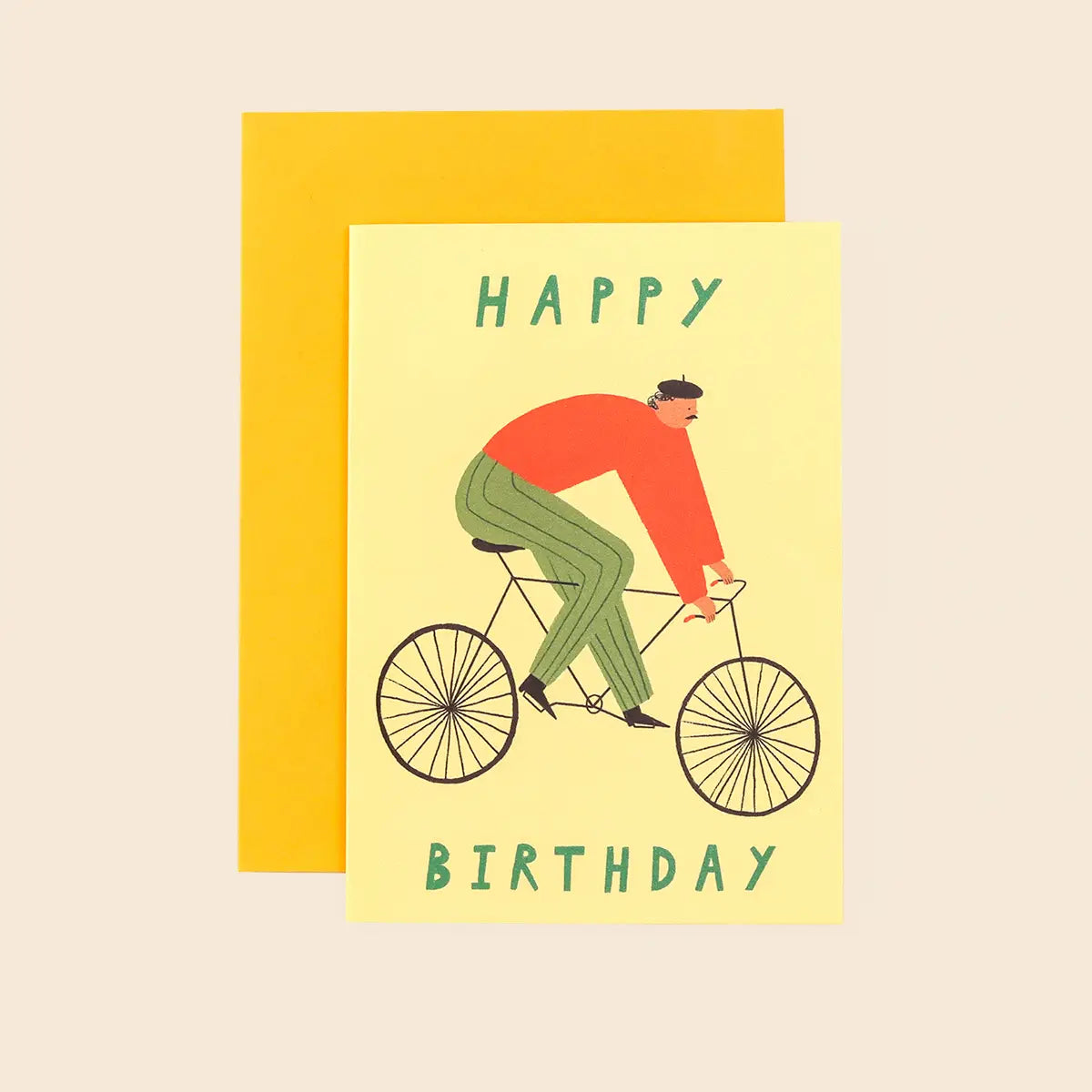 Cyclist Happy Birthday Card | A6