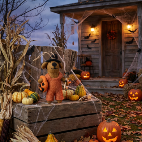 Handmade Draco the Dog Hanging Felt