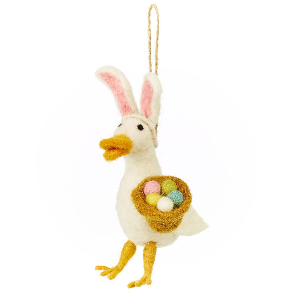 Handmade Gertrude the Easter Goose Hanging Felt