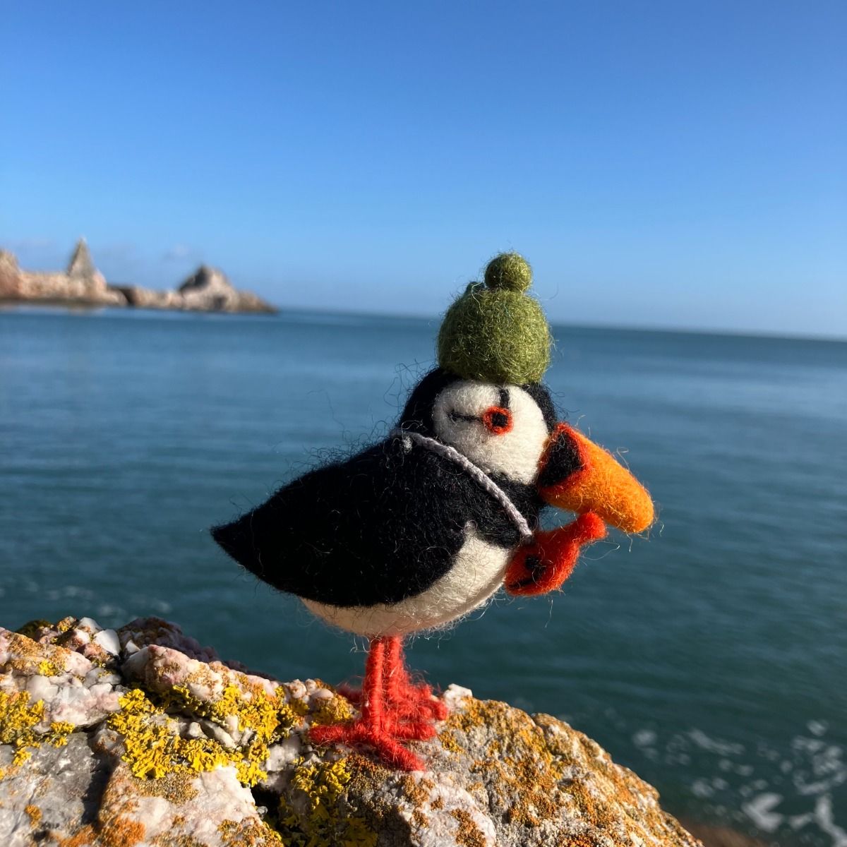 Handmade Paddy the Puffin Hanging Felt