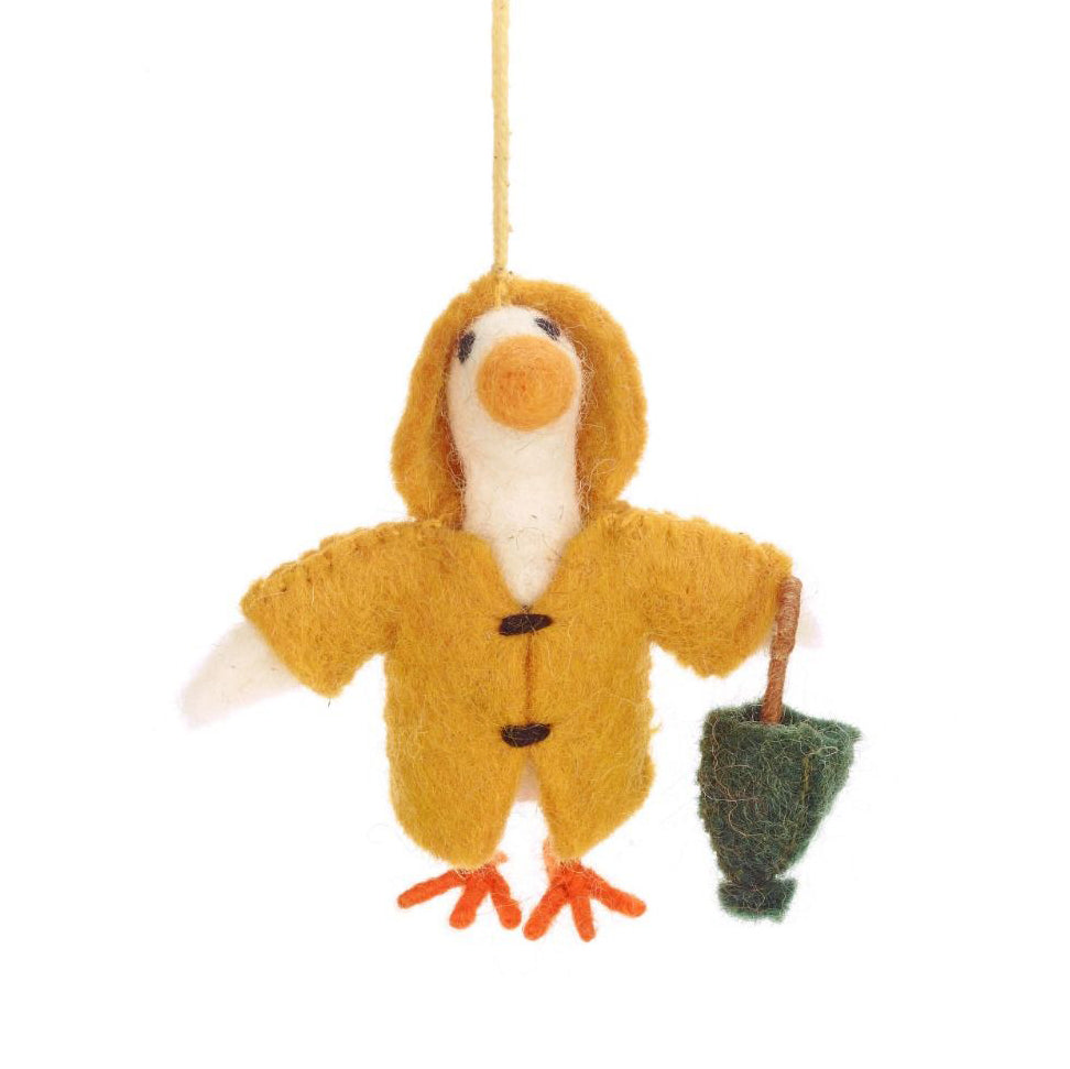 Handmade Puddles the Goose Hanging Felt