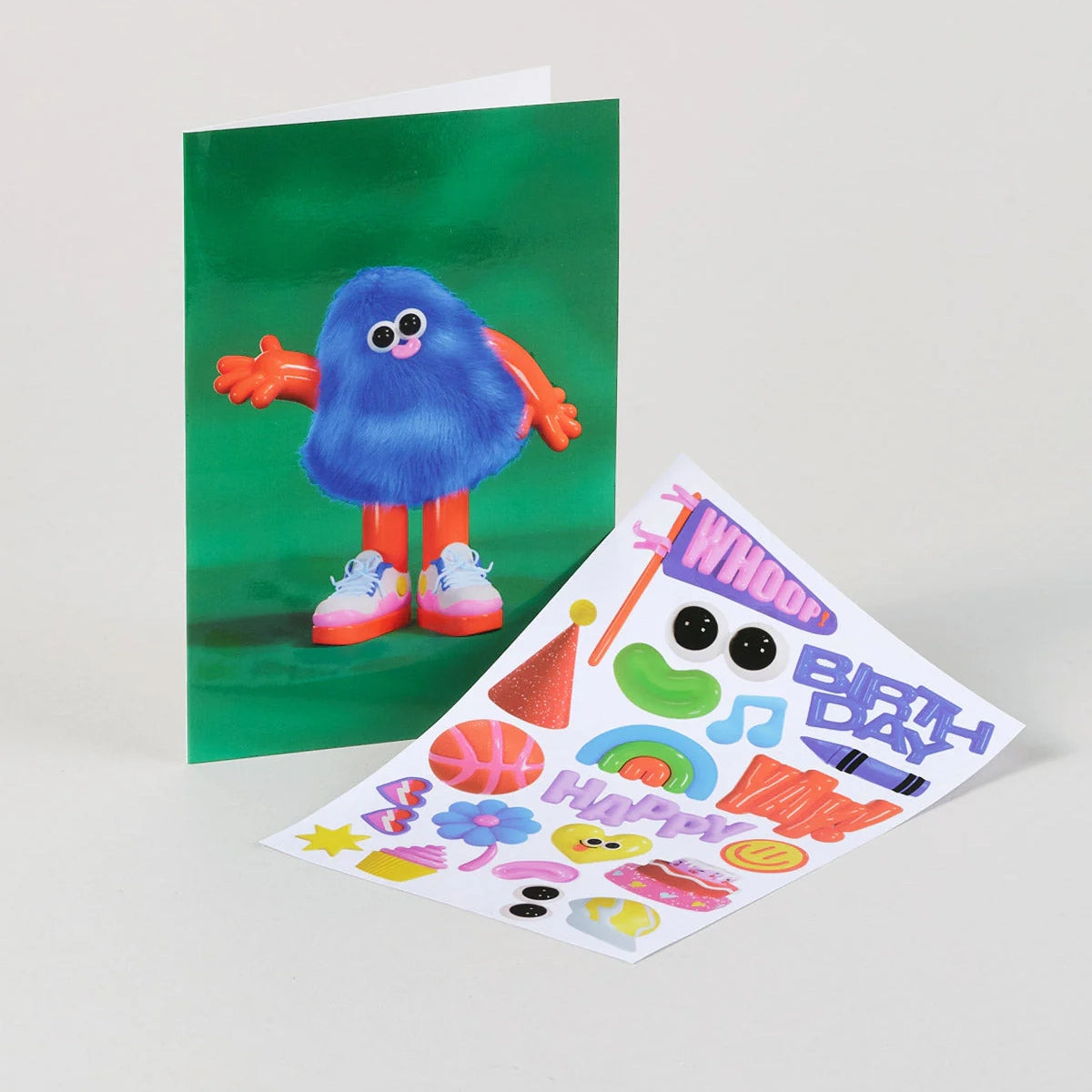 Fuzzy Kids Sticker Card