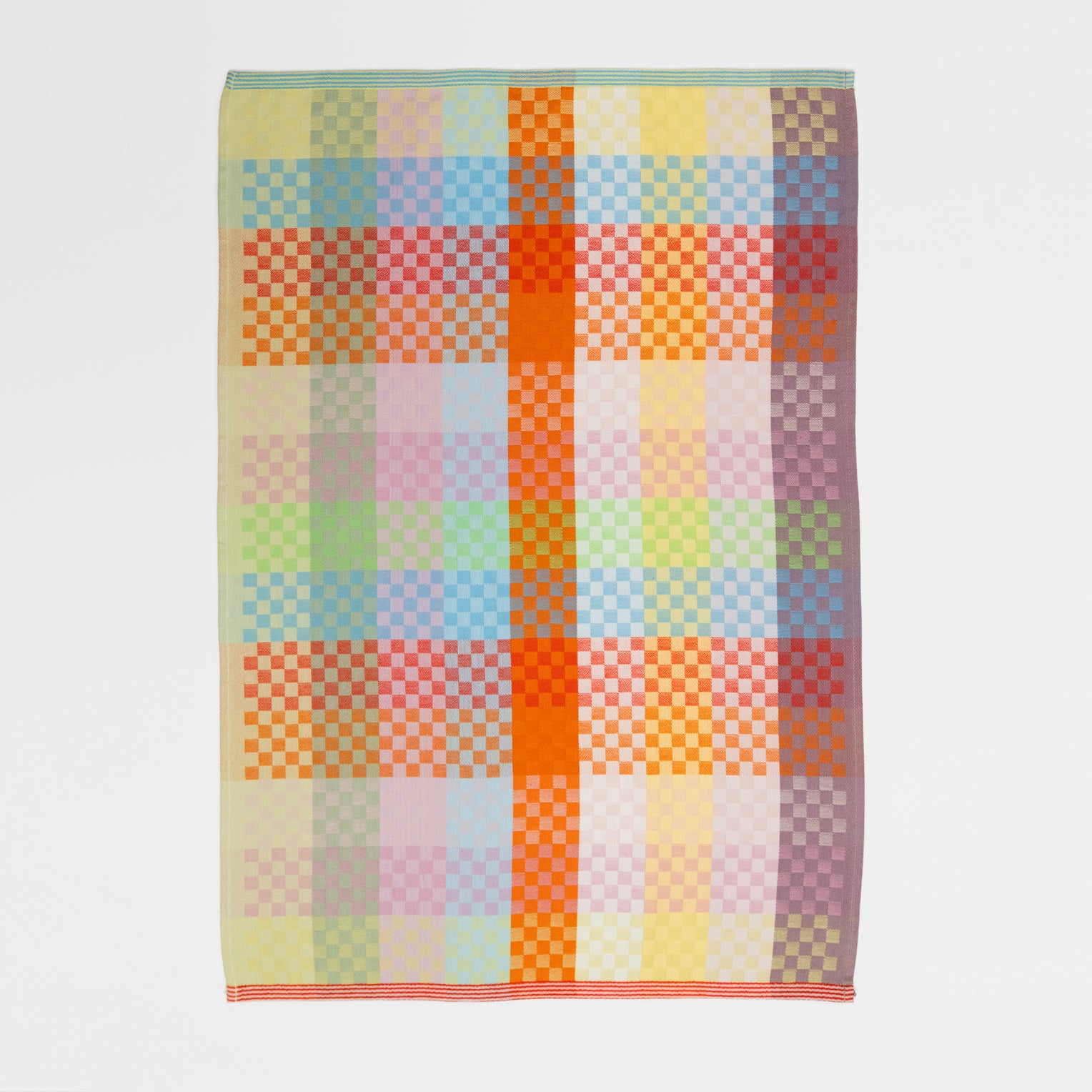 #58A checkered check tea towel
