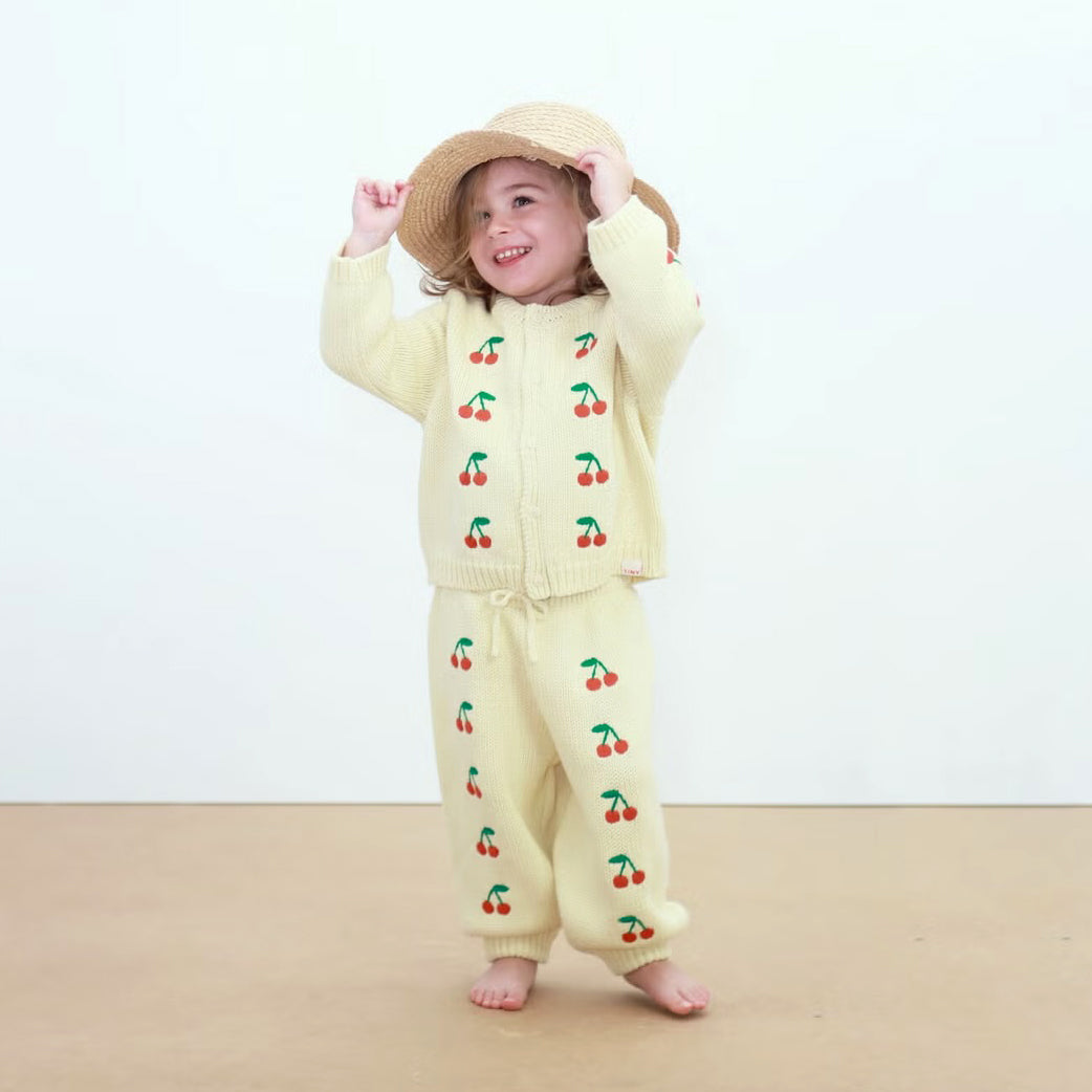MINI CHERRIES KNITTED BABY CARDIGAN